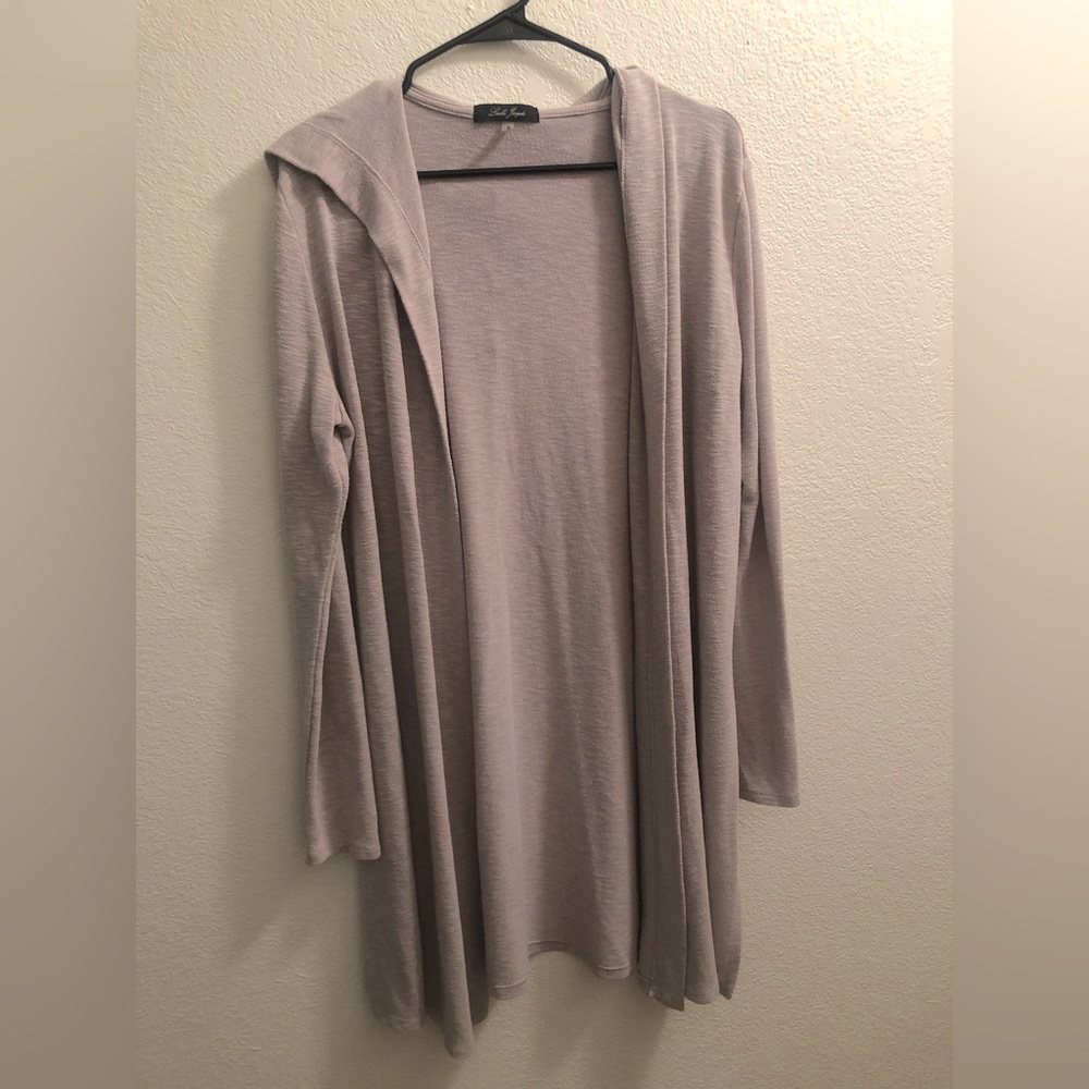 Hooded duster cardigan